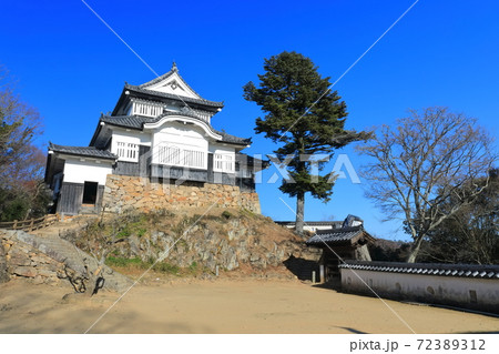 【岡山県】快晴下の備中松山城 72389312