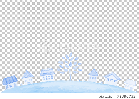 青色の街並みイラスト 青色の街並みイラスト 72390732