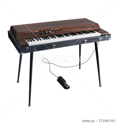 digital piano synthesizer isolated on white digital piano synthesizer isolated on white 72390743