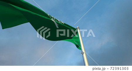 3d rendering of the national flag of the Saudi Arabia 3d rendering of the national flag of the Saudi Arabia 72391303