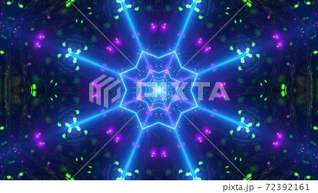 Cool neon wireframe star 3d illustration background wallpaper artwork 72392161