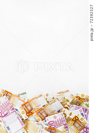 Background of euros with space for text 72392327