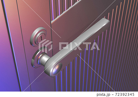 ドアノブ(レバー式アルミドア/3DCG) ドアノブ(レバー式アルミドア/3DCG) 72392345