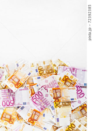 Background of euros with space for text 72392385