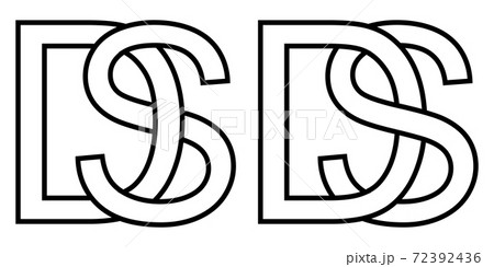 Logo sd and ds icon sign two interlaced letters S D, vector logo sd ds first capital letters pattern Logo sd and ds icon sign two interlaced letters S D, vector logo sd ds first capital letters pattern 72392436