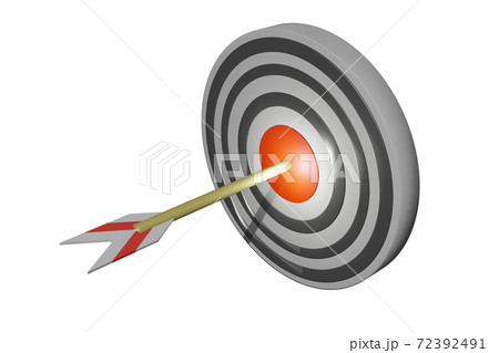 当選イメージ(的と矢:CG:白バック) 当選イメージ(的と矢:CG:白バック) 72392491