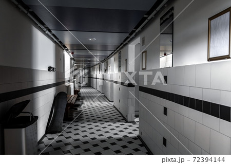 Long corridor point of view shot 72394144