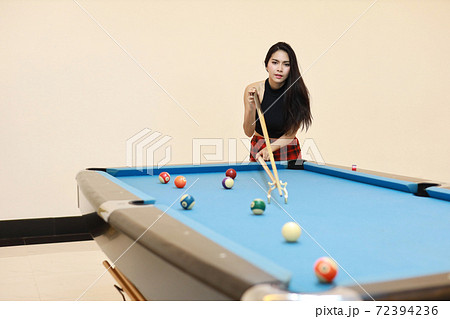 Beautiful And Sexy Asian Woman In Black Dress の写真素材