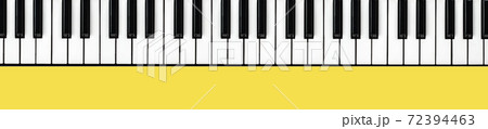 Synthesizer keyboard in trendy yellow color 2021 72394463