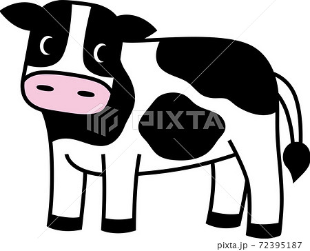 角なし乳牛のイラスト （色付きver.） 72395187