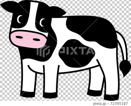 角なし乳牛のイラスト （色付きver.） 72395187