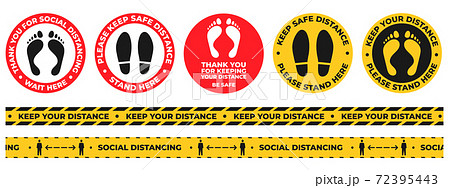10 2 Free Social Distancing Floor Stickers Please Stand Here D33 