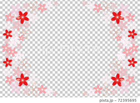 Background illustration with randomly scattered cherry blossoms 72395695