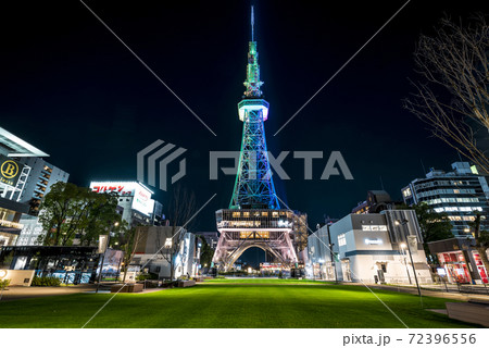 愛知県 名古屋テレビ塔 久屋大通公園 夜景 愛知県 名古屋テレビ塔 久屋大通公園 夜景 72396556