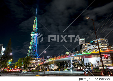 愛知県　名古屋テレビ塔　久屋大通公園　夜景 72396559