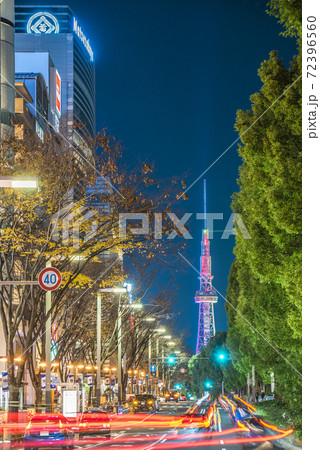 愛知県　名古屋市久屋大通　テレビ塔　夜景 72396560