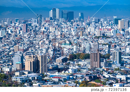 《愛知県》名古屋都市風景・名古屋中心街をのぞむ 72397136