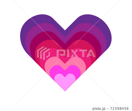 Set of vector small hearts in a shape of big heart on white background. Set of vector small hearts in a shape of big heart on white background. 72398456