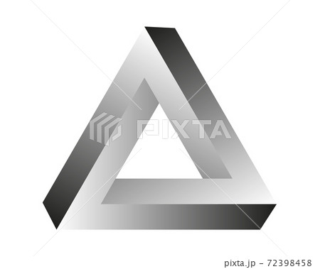 Abstract gray 3D spiral shape. Vector dimensional object. Geometrical polygonal dimensional object. 72398458