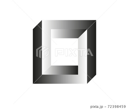 Abstract gray 3D spiral shape. Vector dimensional object. Geometrical polygonal dimensional object. 72398459