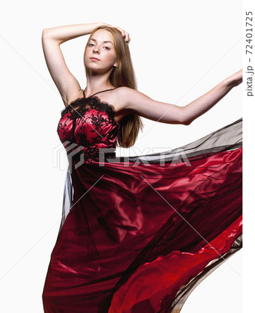 Portrait of a Teenage Girl with Long Brown Hair. 72401725