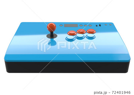 Vintage arcade stick with joystick and tournament-grade buttons 72401946