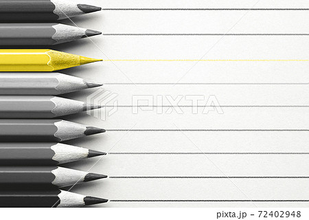 Pencils on soft grey background. Concept of color of the year 2021. 72402948