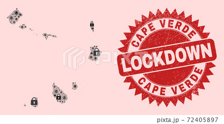 Cape Verde Islands Map Collage of Locks and Covid-2019 and Grunge Lockdown Stamp Cape Verde Islands Map Collage of Locks and Covid-2019 and Grunge Lockdown Stamp 72405897