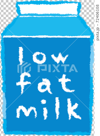 手書き風の低脂肪乳 72406108