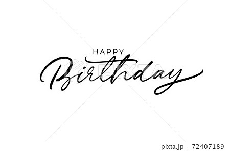 Happy Birthday greeting card with vector lettering Happy Birthday greeting card with vector lettering 72407189
