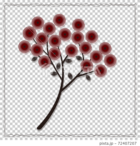 Botanical simple plant drawn in a circle Botanical simple plant drawn in a circle 72407207