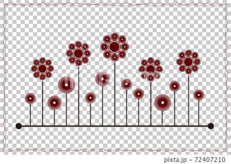 Botanical simple plant drawn in a circle Botanical simple plant drawn in a circle 72407210