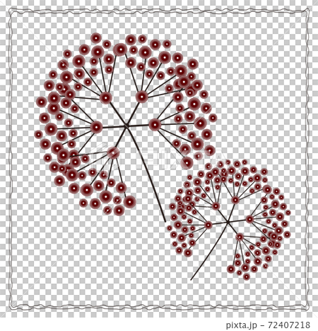 Botanical simple plant drawn in a circle Botanical simple plant drawn in a circle 72407218