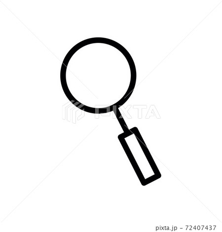 magnifier vector line icon, vector black illustration magnifier vector line icon, vector black illustration 72407437