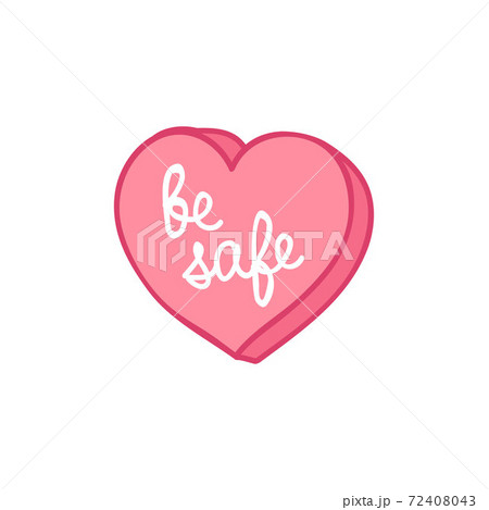 be safe heart doodle icon, vector color illustration be safe heart doodle icon, vector color illustration 72408043
