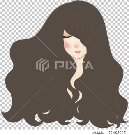 Woman with perm hair Woman with perm hair 72408935