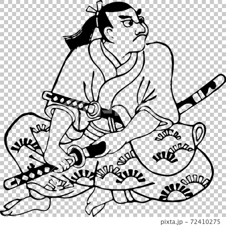 Ronin with squinting eyes 72410275
