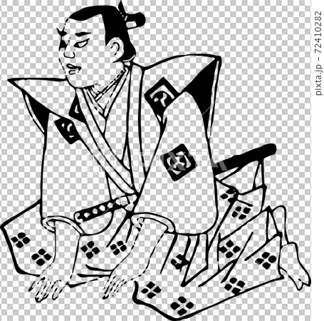 両手をつく武士 両手をつく武士 72410282