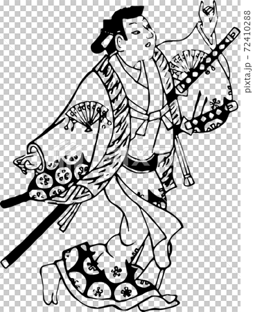 少しなよなよした武士のイラスト素材 [72410288] - PIXTA