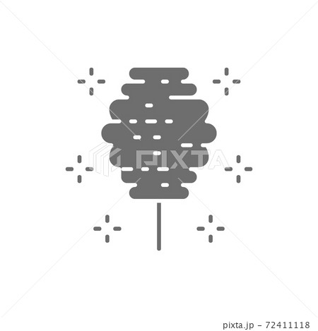 Candy-floss, cotton candy grey icon. Isolated on white background 72411118