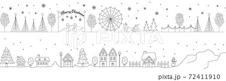 冬　クリスマスの街並み 72411910
