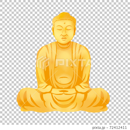 Illustration of the Great Buddha with a simple touch 72412411