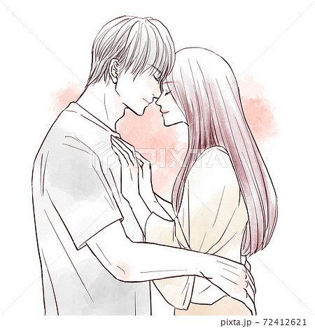 Hugging couple romance - Stock Illustration [72412621] - PIXTA