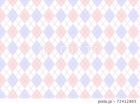 背景素材 アーガイルチェック柄05 ピンクと紫のイラスト素材 72412865 Pixta