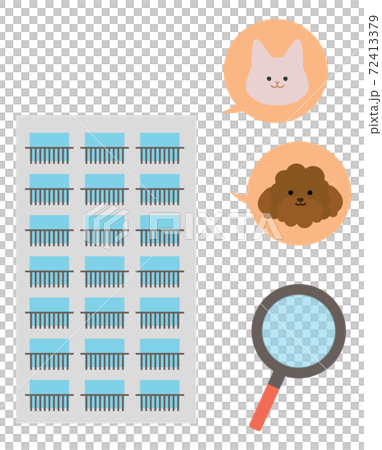 ペット可物件のイラスト ペット可物件のイラスト 72413379