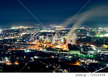 可児市の夜景・鳩吹山 72413449