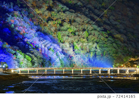 京都 渡月橋 嵐山花灯路 京都 渡月橋 嵐山花灯路 72414165