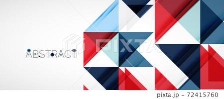 Geometric abstract background. Techno color triangle shapes. Vector illustration for covers, banners, flyers and posters and other designs 72415760
