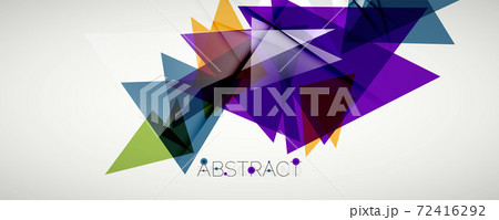 Geometric abstract background. Color triangle shapes. Vector illustration for covers, banners, flyers and posters and other designs 72416292