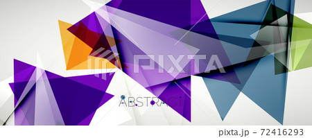 Geometric abstract background. Color triangle shapes. Vector illustration for covers, banners, flyers and posters and other designs 72416293